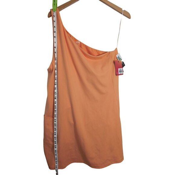 DSG Athletic Dress Womens XXL Orange Removable Shorts One Shoulder Attached Bra - Picture 13 of 16